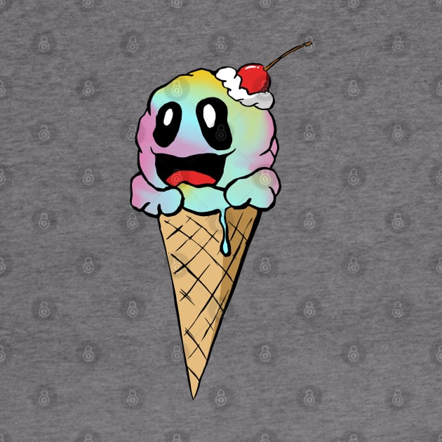 Ice Cream Kaiju (Cone, Rainbow) by The Toku Verse